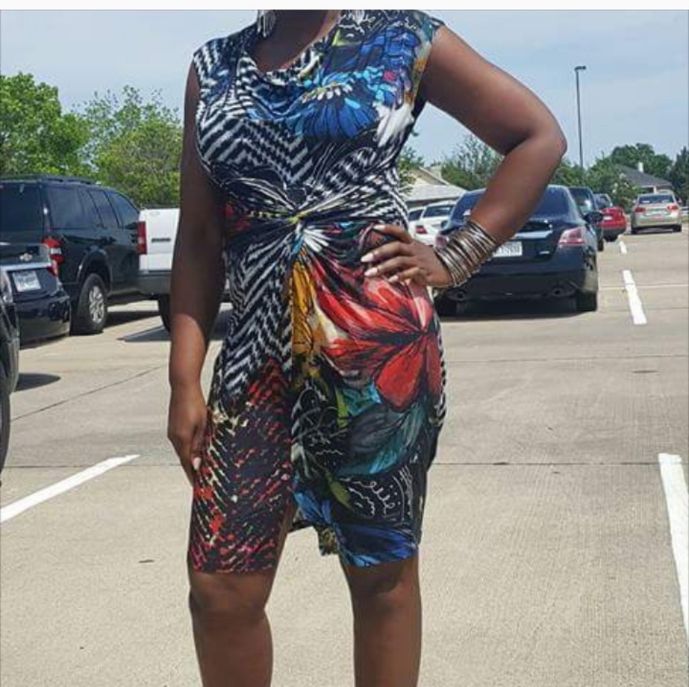 Desigual geometic print dress